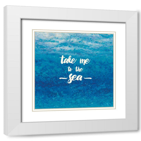 Underwater Quotes I White Modern Wood Framed Art Print with Double Matting by Wiens, James