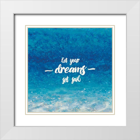 Underwater Quotes I White Modern Wood Framed Art Print with Double Matting by Wiens, James