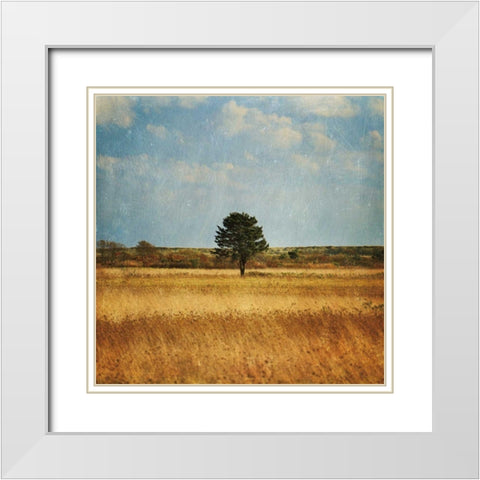 The Lonely Tree White Modern Wood Framed Art Print with Double Matting by Gendreau, Katherine