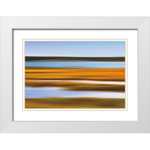 Autumn Marsh White Modern Wood Framed Art Print with Double Matting by Gendreau, Katherine