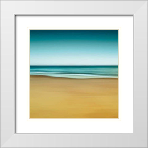 Montauk Mood White Modern Wood Framed Art Print with Double Matting by Gendreau, Katherine