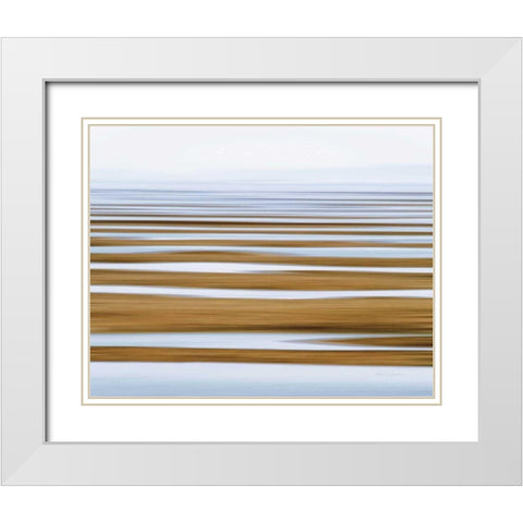 Sand Flats in Fog White Modern Wood Framed Art Print with Double Matting by Gendreau, Katherine