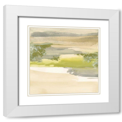Grey Stone II White Modern Wood Framed Art Print with Double Matting by Paschke, Chris
