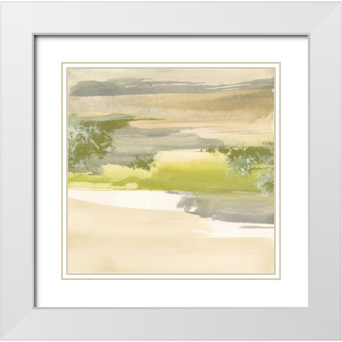 Grey Stone II White Modern Wood Framed Art Print with Double Matting by Paschke, Chris