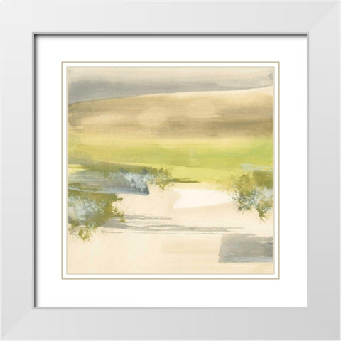Grey Stone III White Modern Wood Framed Art Print with Double Matting by Paschke, Chris