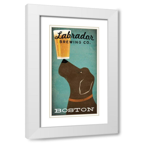 Labrador Brewing Co Boston White Modern Wood Framed Art Print with Double Matting by Fowler, Ryan
