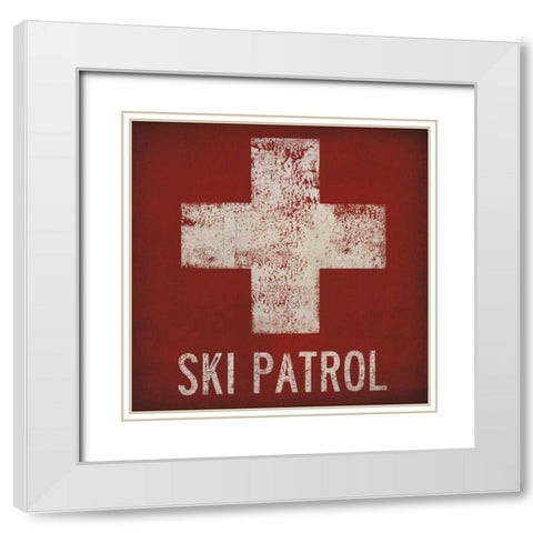 Ski Patrol White Modern Wood Framed Art Print with Double Matting by Fowler, Ryan