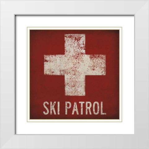 Ski Patrol White Modern Wood Framed Art Print with Double Matting by Fowler, Ryan