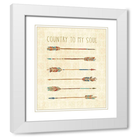 Southwest at Heart V White Modern Wood Framed Art Print with Double Matting by Charron, Veronique