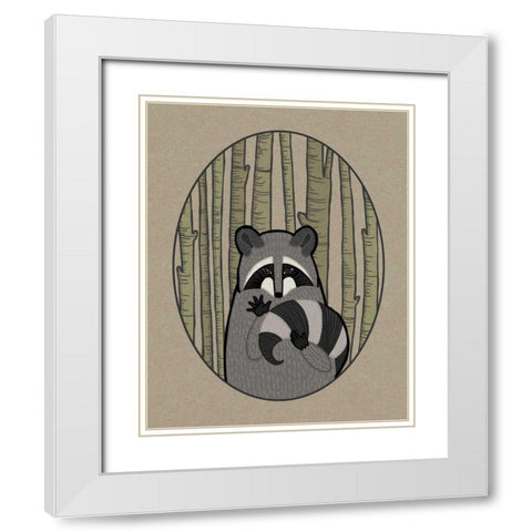 Forest Friends II White Modern Wood Framed Art Print with Double Matting by DeNeige, Elyse