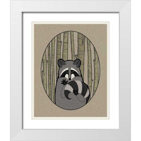 Forest Friends II White Modern Wood Framed Art Print with Double Matting by DeNeige, Elyse