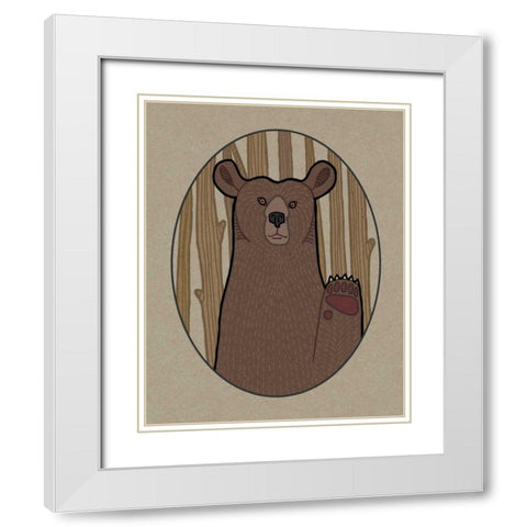 Forest Friends IV White Modern Wood Framed Art Print with Double Matting by DeNeige, Elyse