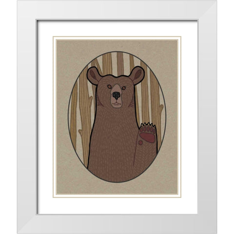 Forest Friends IV White Modern Wood Framed Art Print with Double Matting by DeNeige, Elyse
