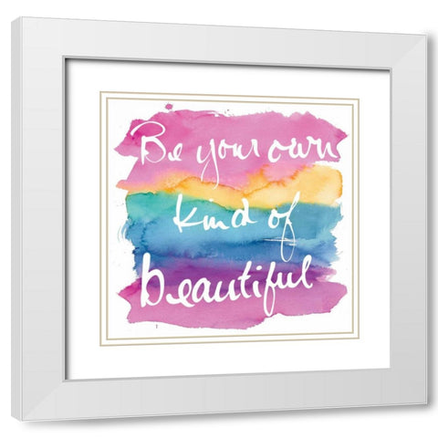 Miami Beautiful Sq White Modern Wood Framed Art Print with Double Matting by Schick, Mike