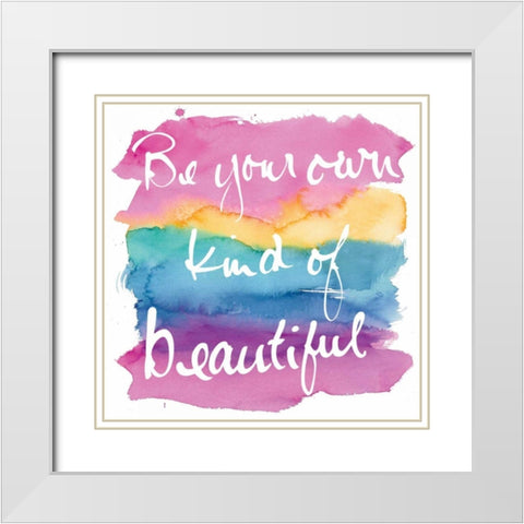 Miami Beautiful Sq White Modern Wood Framed Art Print with Double Matting by Schick, Mike