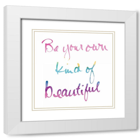 Miami Beautiful White Sq White Modern Wood Framed Art Print with Double Matting by Schick, Mike