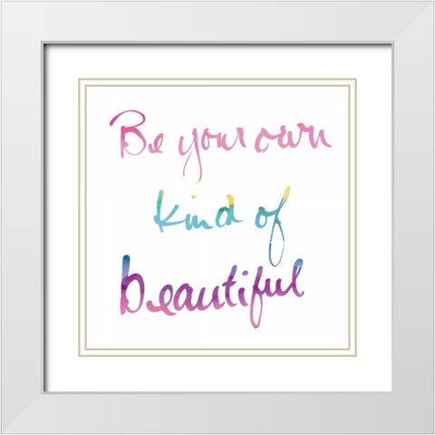 Miami Beautiful White Sq White Modern Wood Framed Art Print with Double Matting by Schick, Mike