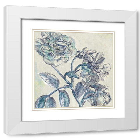 Belle Fleur I White Modern Wood Framed Art Print with Double Matting by Schlabach, Sue