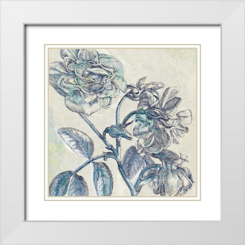 Belle Fleur I White Modern Wood Framed Art Print with Double Matting by Schlabach, Sue