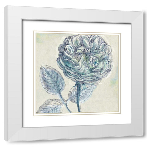 Belle Fleur III White Modern Wood Framed Art Print with Double Matting by Schlabach, Sue