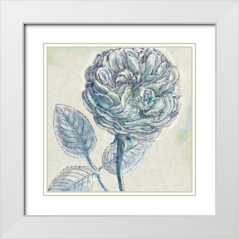 Belle Fleur III White Modern Wood Framed Art Print with Double Matting by Schlabach, Sue