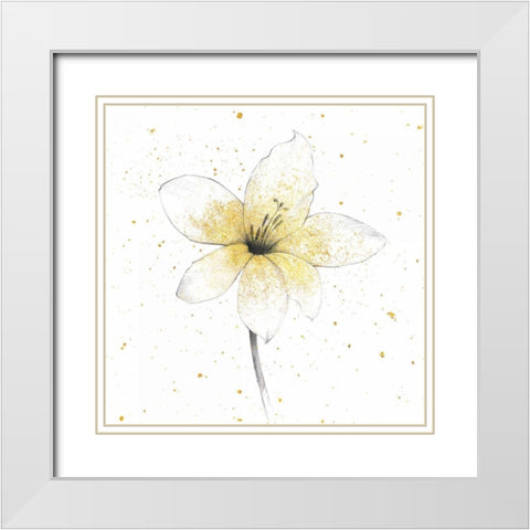 Gilded Graphite Floral II White Modern Wood Framed Art Print with Double Matting by Tillmon, Avery