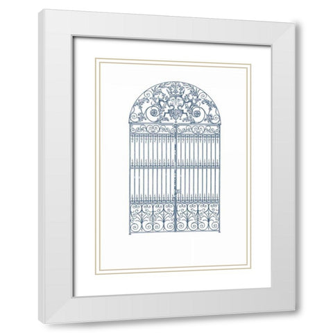 English Garden I White Modern Wood Framed Art Print with Double Matting by Wild Apple Portfolio