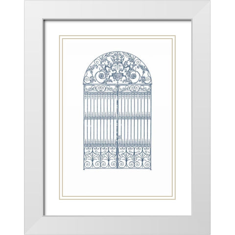 English Garden I White Modern Wood Framed Art Print with Double Matting by Wild Apple Portfolio