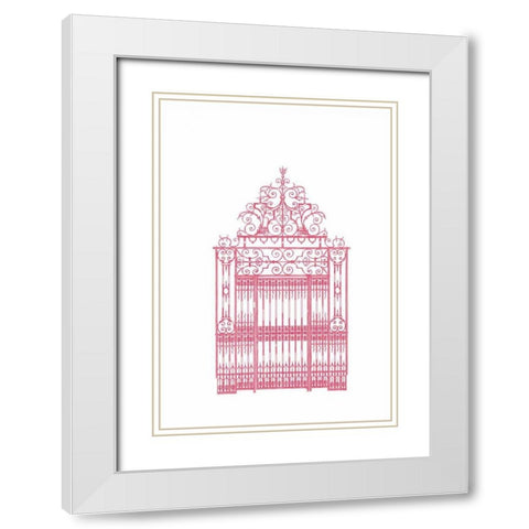 English Garden III White Modern Wood Framed Art Print with Double Matting by Wild Apple Portfolio