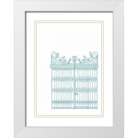 English Garden IV White Modern Wood Framed Art Print with Double Matting by Wild Apple Portfolio