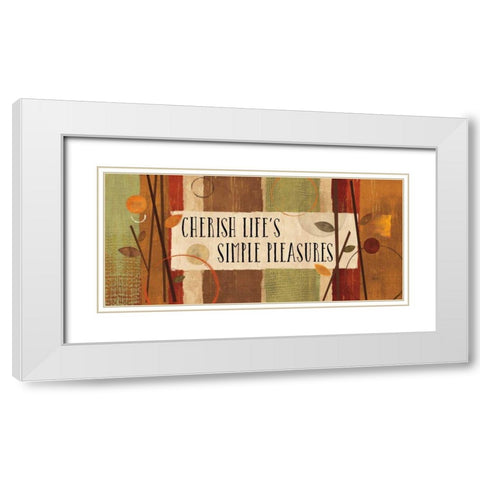Modern Forest Quotes III White Modern Wood Framed Art Print with Double Matting by Charron, Veronique