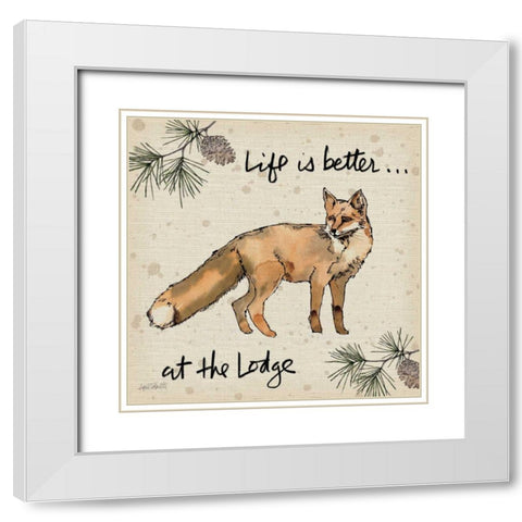 Lodge Life V White Modern Wood Framed Art Print with Double Matting by Tavoletti, Anne