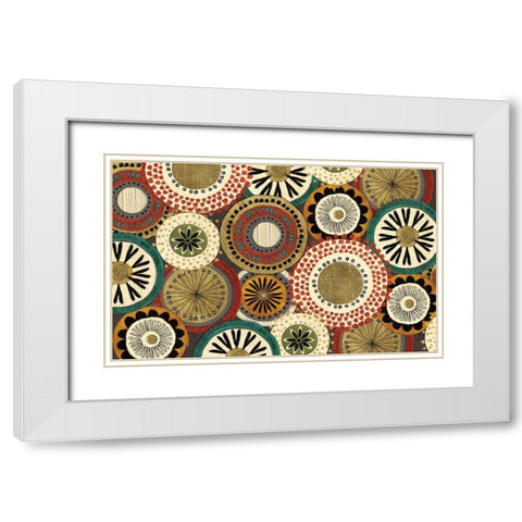 Spice Road I White Modern Wood Framed Art Print with Double Matting by Charron, Veronique