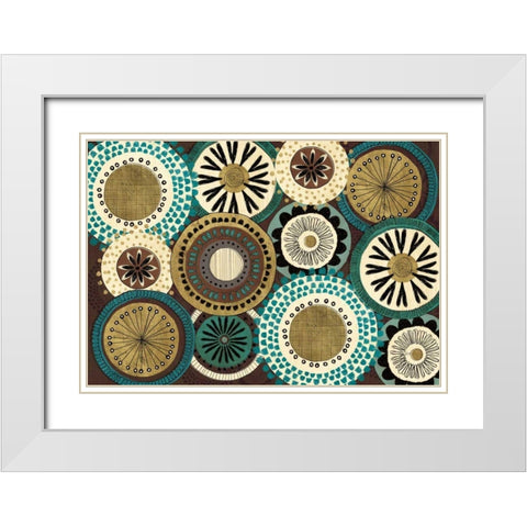 Spice Road I Blue White Modern Wood Framed Art Print with Double Matting by Charron, Veronique