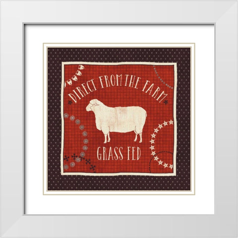 Little Red Farm IV White Modern Wood Framed Art Print with Double Matting by Charron, Veronique
