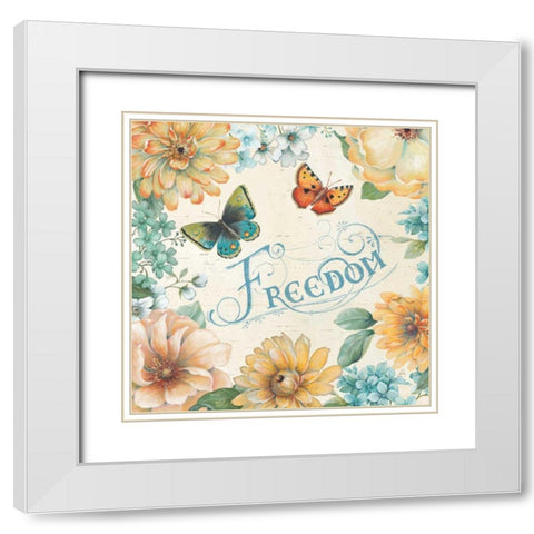 Butterfly Bloom III White Modern Wood Framed Art Print with Double Matting by Brissonnet, Daphne