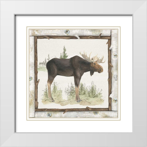 Family Cabin III White Modern Wood Framed Art Print with Double Matting by Grove, Beth