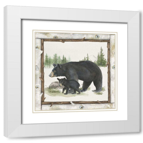 Family Cabin IV White Modern Wood Framed Art Print with Double Matting by Grove, Beth