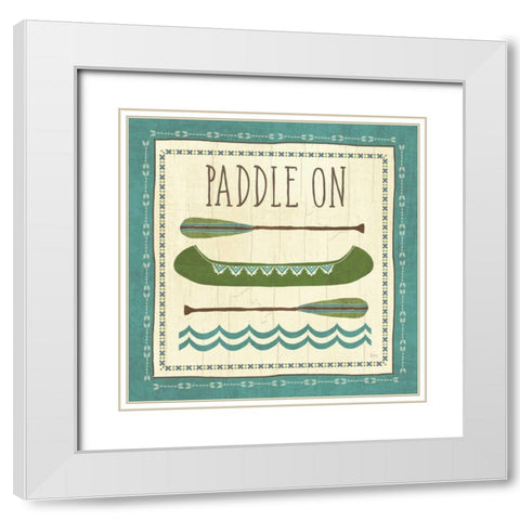 Lake Retreat I White Modern Wood Framed Art Print with Double Matting by Charron, Veronique