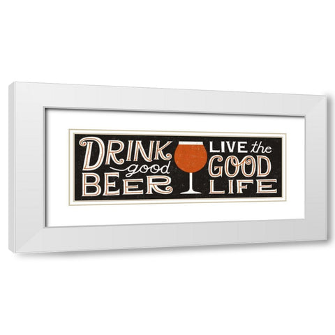 Craft Beer V White Modern Wood Framed Art Print with Double Matting by Mullan, Michael