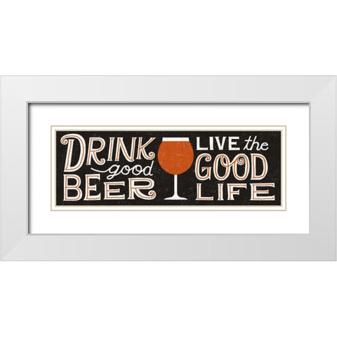 Craft Beer V White Modern Wood Framed Art Print with Double Matting by Mullan, Michael