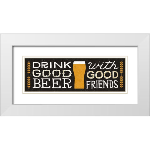 Craft Beer VI White Modern Wood Framed Art Print with Double Matting by Mullan, Michael
