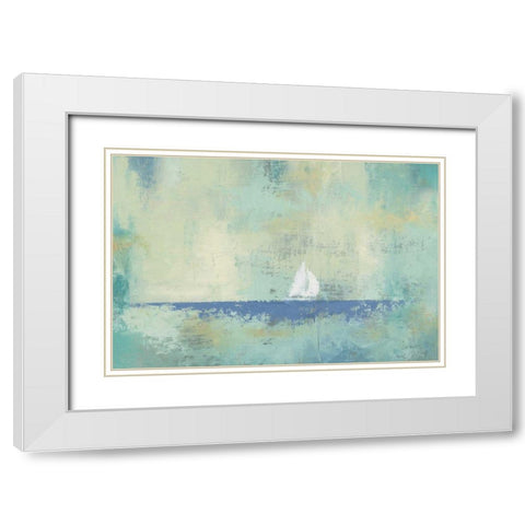 Sailboat Dream White Modern Wood Framed Art Print with Double Matting by Wiens, James