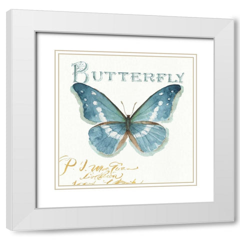 My Greenhouse Butterflies II White Modern Wood Framed Art Print with Double Matting by Audit, Lisa