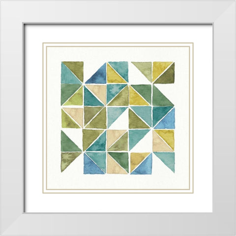 My Greenhouse Geo II White Modern Wood Framed Art Print with Double Matting by Audit, Lisa