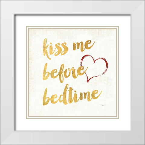 Goodnight II White Modern Wood Framed Art Print with Double Matting by Pela Studio