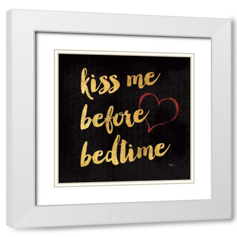 Goodnight II Dark White Modern Wood Framed Art Print with Double Matting by Pela Studio