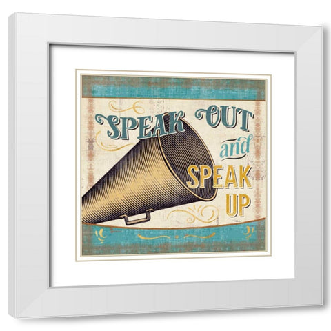 A Great Journey V White Modern Wood Framed Art Print with Double Matting by Pela Studio