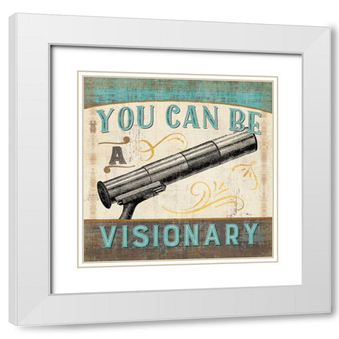 A Great Journey VII White Modern Wood Framed Art Print with Double Matting by Pela Studio