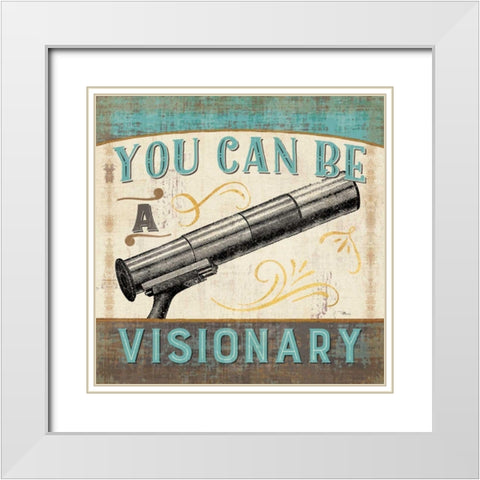 A Great Journey VII White Modern Wood Framed Art Print with Double Matting by Pela Studio